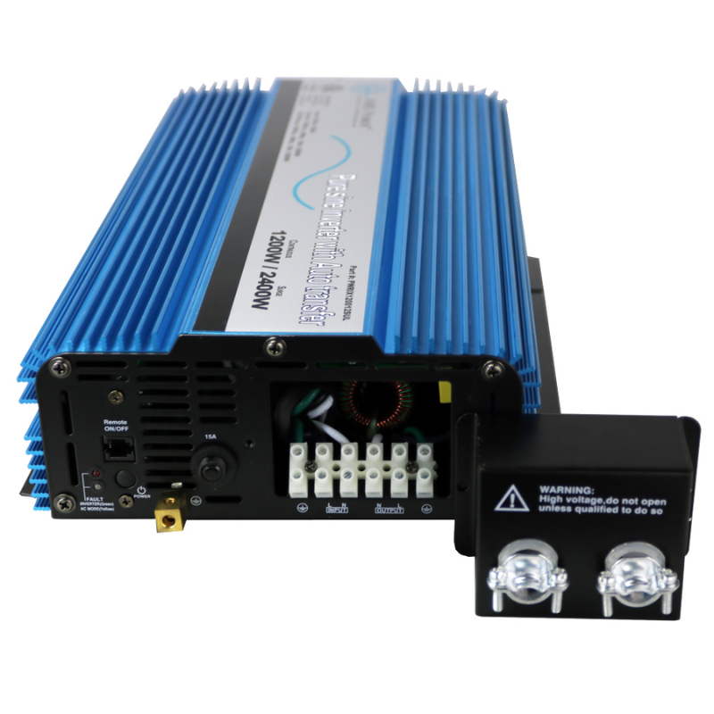 AIMS Power 1200 Watt Pure Sine Inverter with Transfer Switch 12 Volt