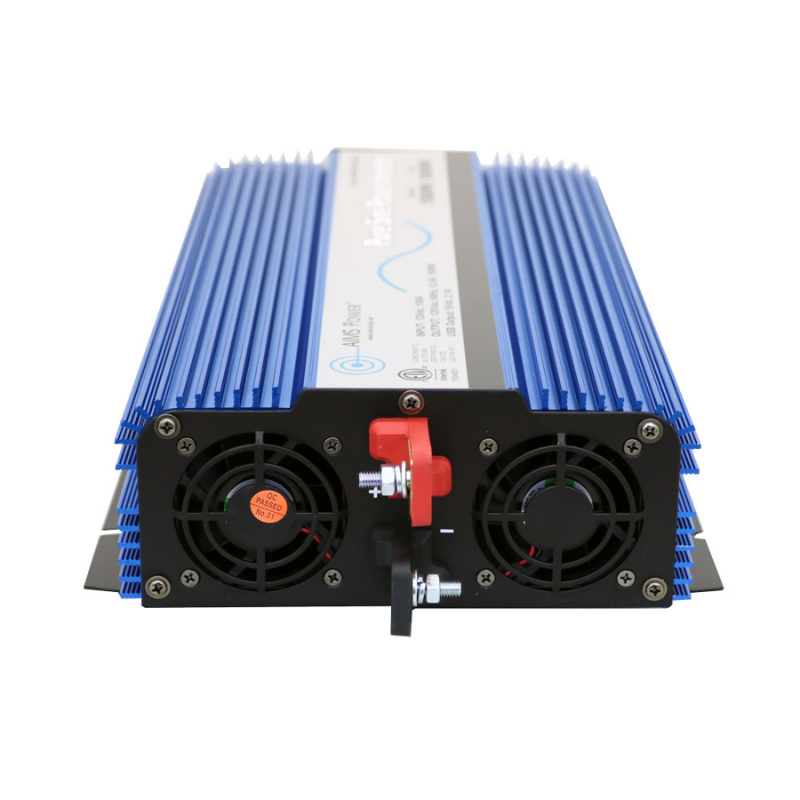 AIMS Power 1500 Watt Pure Sine Inverter 12 Volt terminals and fans