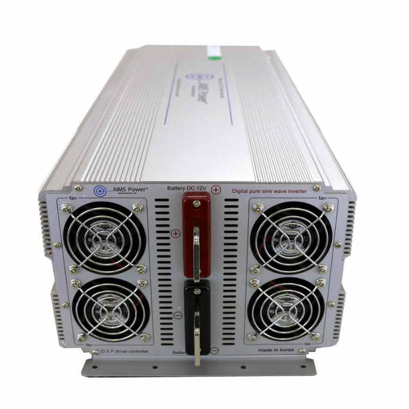 AIMS Power 5000 Watt Pure Sine Inverter 12 Volt - Industrial Grade terminals and fans