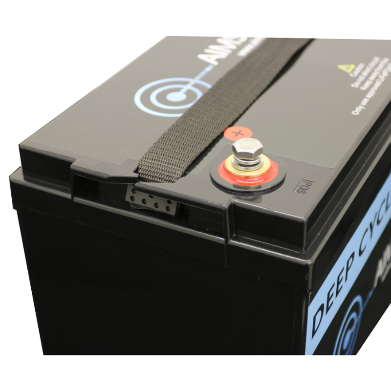 AIMS Power AGM 6V 225Ah Deep Cycle Battery Heavy Duty close up view 