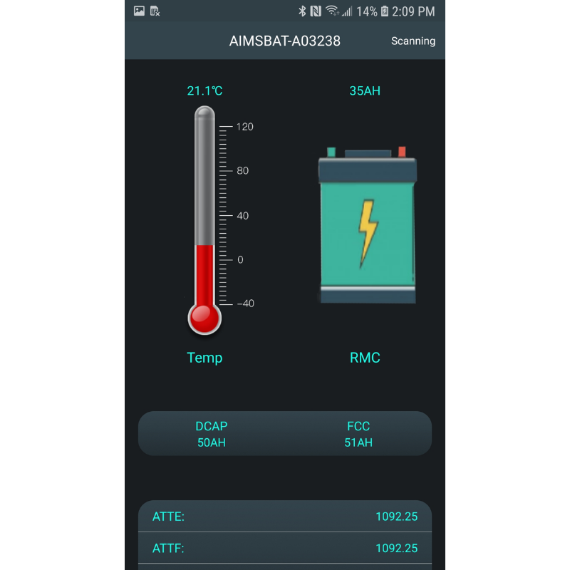 Batería de litio AIMS Power 12V 100Ah LiFePO4 Fosfato de hierro de litio con monitoreo Bluetooth