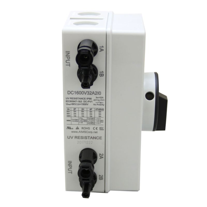 AIMS Power Solar PV DC Interruptor de desconexión rápida 1600V 64 Amps