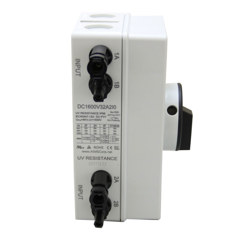 AIMS Power Solar PV DC Quick Disconnect Switch 1600V 64 Amps