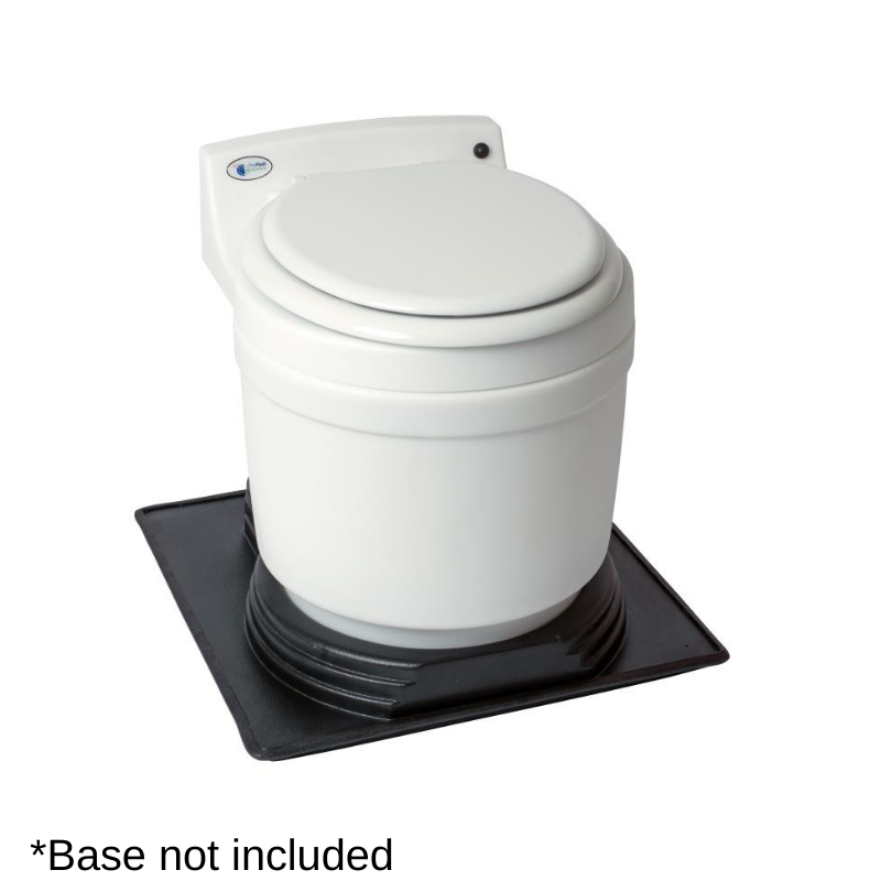 Laveo by Dry Flush Portable Waterless Toilet with black base