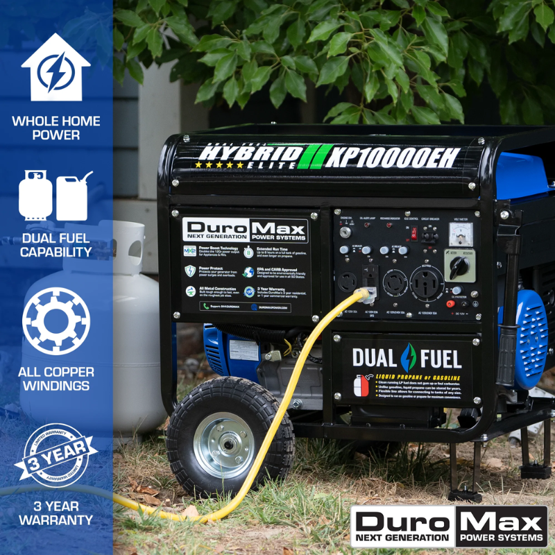 Qualities of the DuroMax 10000 Watt Dual Fuel Portable Generator