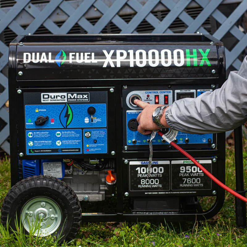 DuroMax 10000 Watt Dual Fuel Portable HX Generator w/ CO Alert
