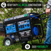 the DuroMax 10000 Watt Dual Fuel Portable HX Generator w/ CO Alert has an all metal construction