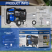 Product information of the DuroMax 10000 Watt Portable Generator