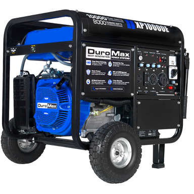 view of the front and side of the DuroMax 10000 Watt Portable Generator