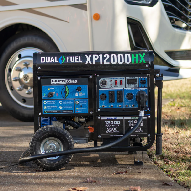 DuroMax 12000 Watt Dual Fuel Portable HX Generator w/ CO Alert
