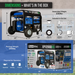 dimensions of the DuroMax 12000 Watt Dual Fuel Portable HX Generator w/ CO Alert