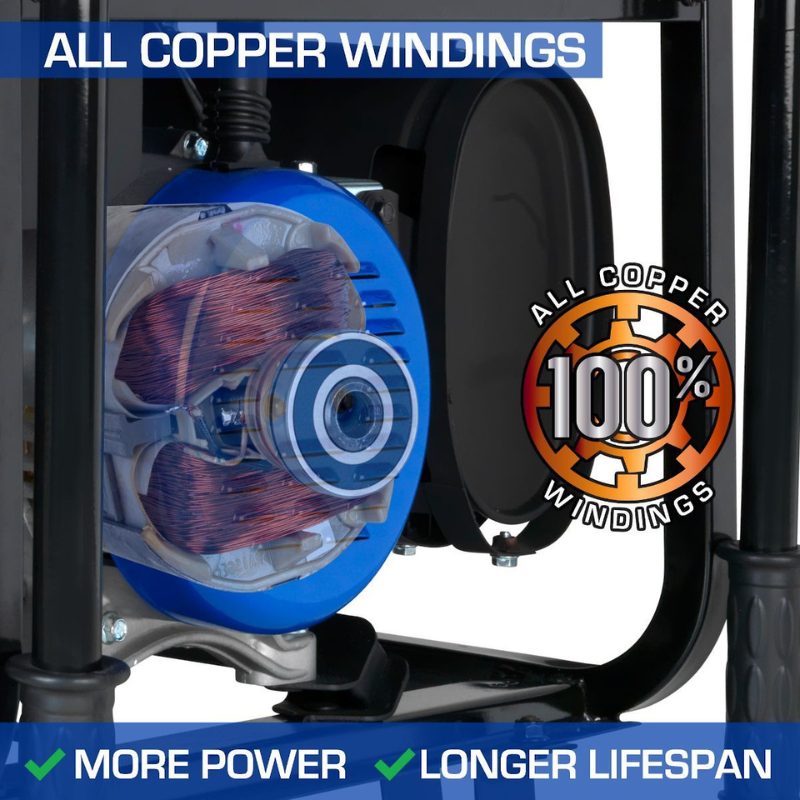Copper windings of the DuroMax 12000 Watt Portable Generator