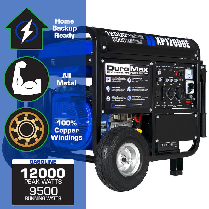 Wattage of the DuroMax 12000 Watt Portable Generator