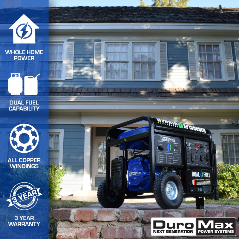 DuroMax 13000 Watt Dual Fuel Portable Generator