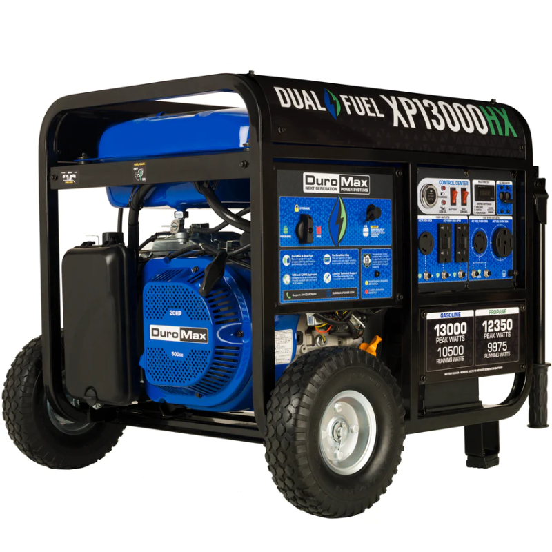 DuroMax 13000 Watt Dual Fuel Portable HX Generator w/ CO Alert