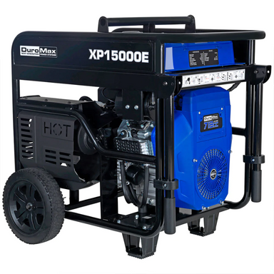 front and side of the DuroMax 15000 Watt Portable Generator