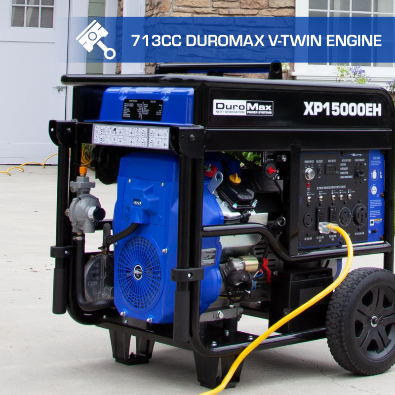 Engine size of the DuroMax 15000 Watt Dual Fuel Portable Generator