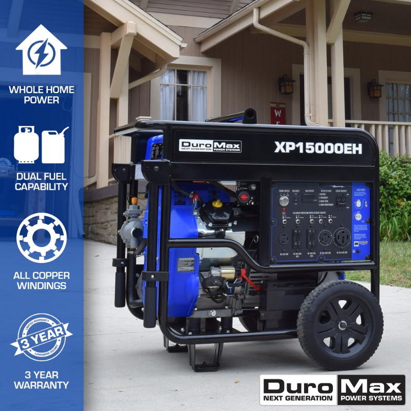 Qualities of the DuroMax 15000 Watt Dual Fuel Portable Generator