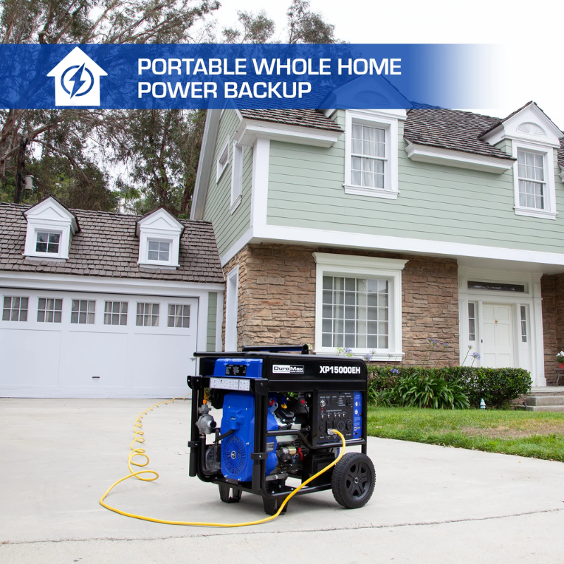Whole Home Backup capabilities of the DuroMax 15000 Watt Dual Fuel Portable Generator