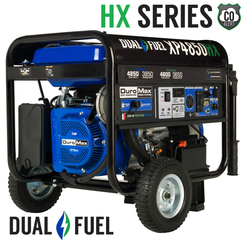 DuroMax 4850 Watt Dual Fuel Portable HX Generator w/ CO Alert