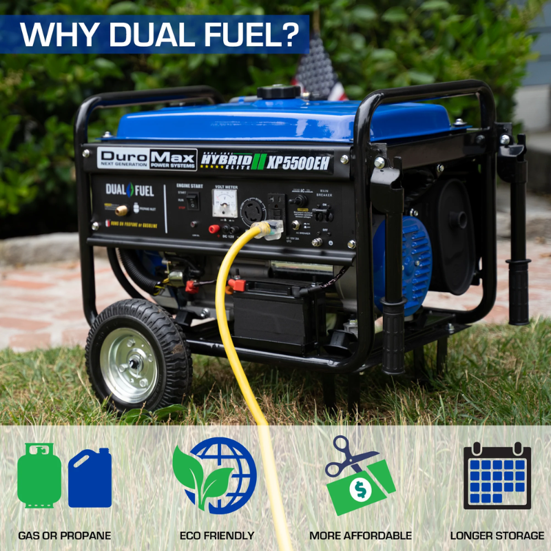 DuroMax 5500 Watt Dual Fuel Portable Generator