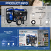 product information of the DuroMax 5500 Watt Dual Fuel Portable Generator