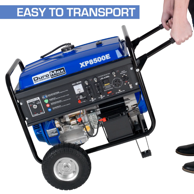 Transportability of the DuroMax 8500 Watt Gasoline Portable Generator