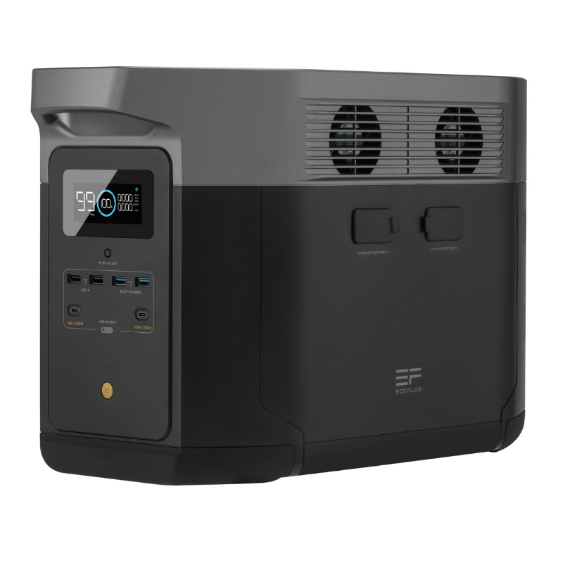 EcoFlow DELTA Max 2000 Portable Power Station - DELTA2000-US front and side view