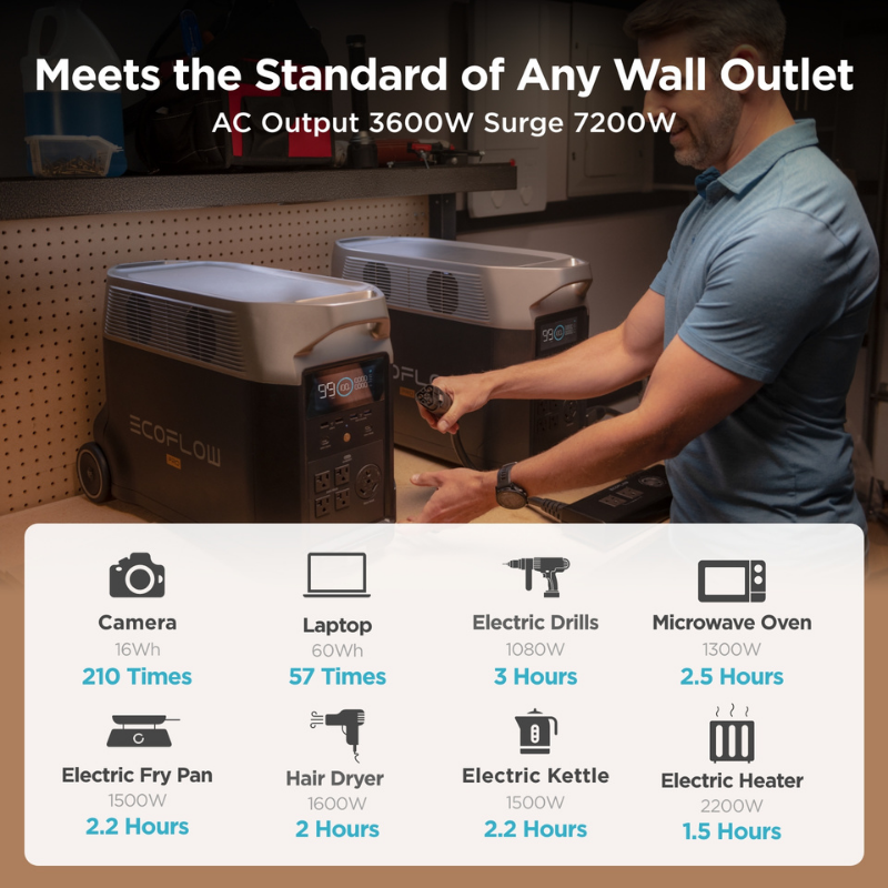 EcoFlow DELTA Pro Portable Power Station Output