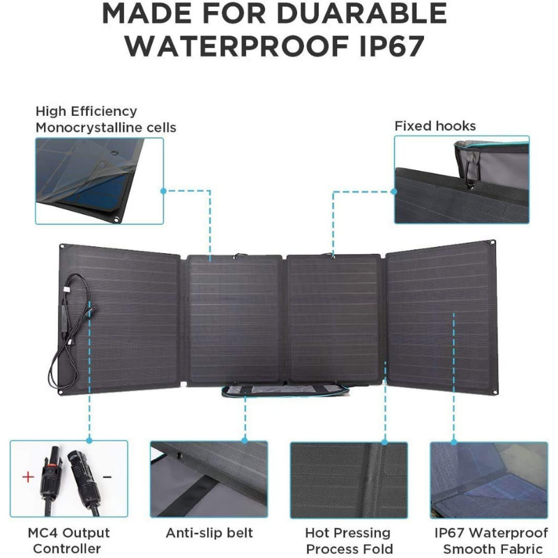EcoFlow Portable 110W Solar Panel - EFSOLAR110N Waterproof