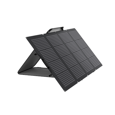 EcoFlow Portable 220W Bifacial Solar Panel - Solar220W standing up with the kickstand