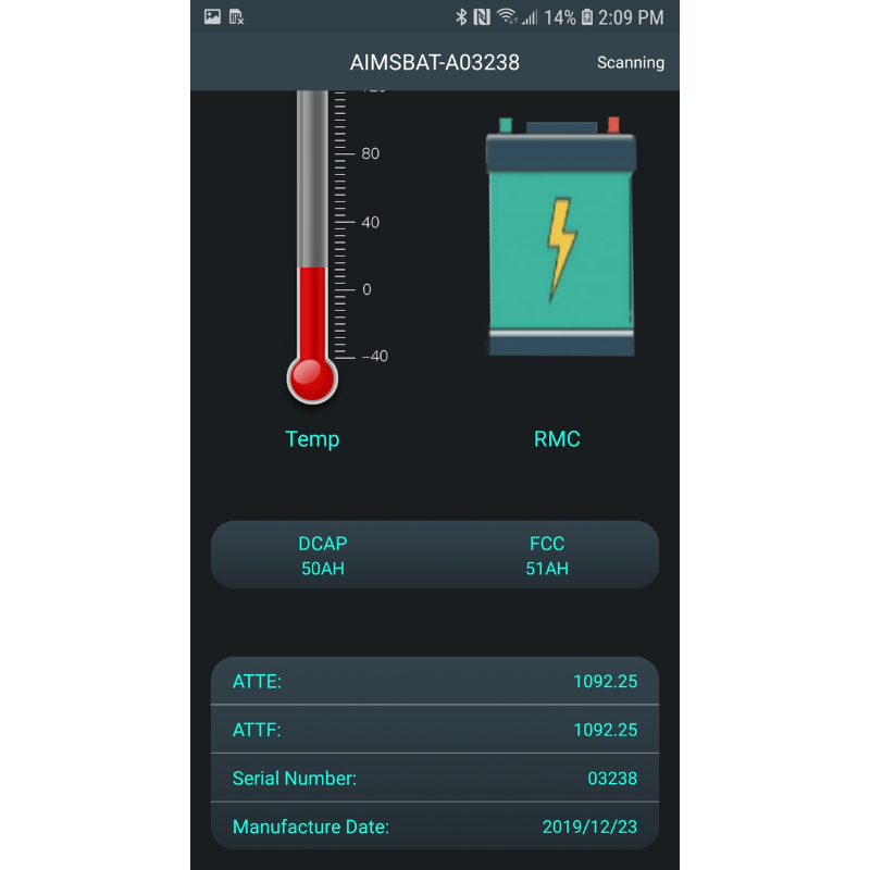 AIMS Power Lithium Battery 12V 200Ah LiFePO4 Lithium Iron Phosphate with Bluetooth Monitoring