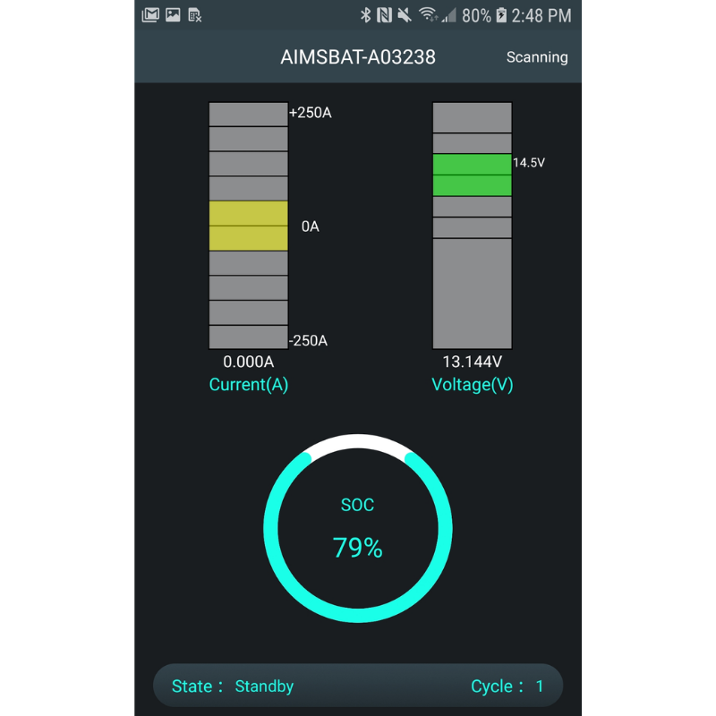 AIMS Power Lithium Battery 12V 200Ah LiFePO4 Lithium Iron Phosphate with Bluetooth Monitoring