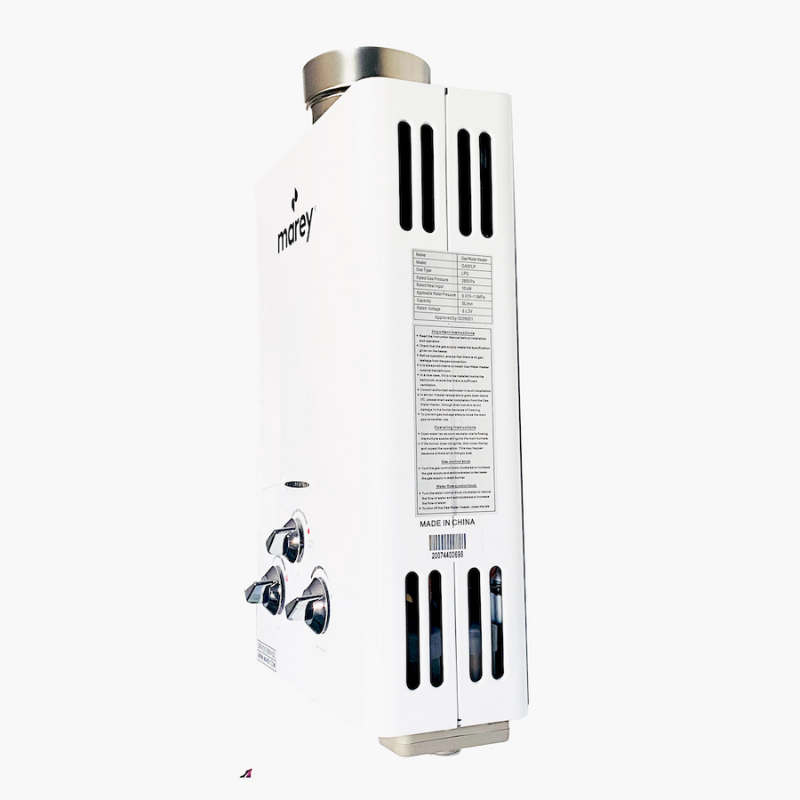 Marey GAS 10L – 2.64GPM Liquid Propane Tankless Water Heater side view