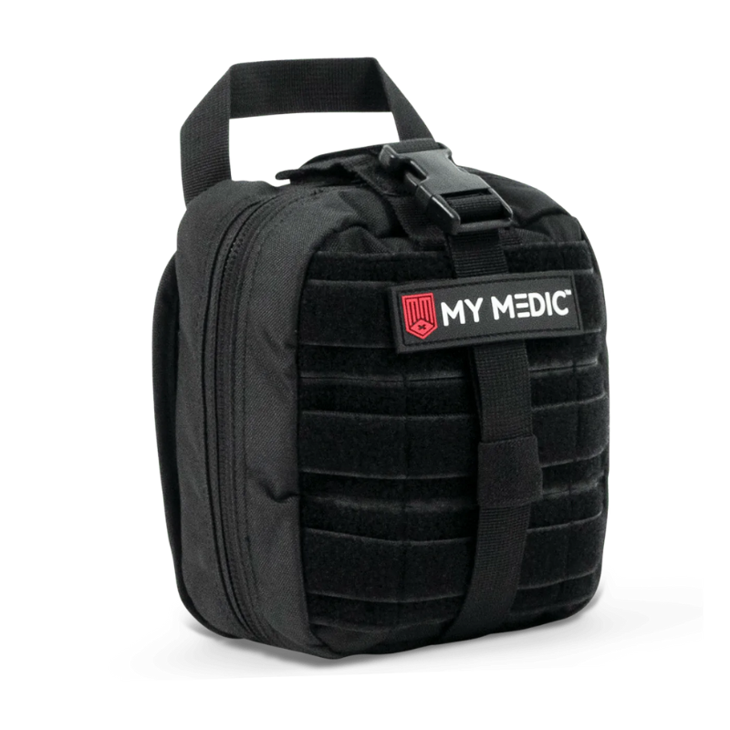 view of the black My Medic MYFAK First Aid Kit