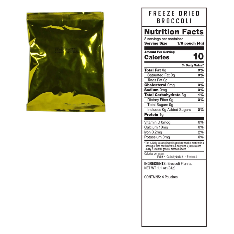 ReadyWise Freeze Dried Broccoli Packet