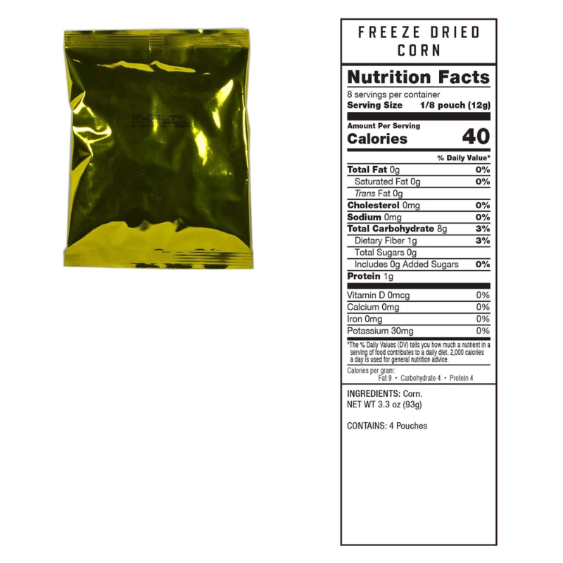 ReadyWise Freeze Dried Corn Packet