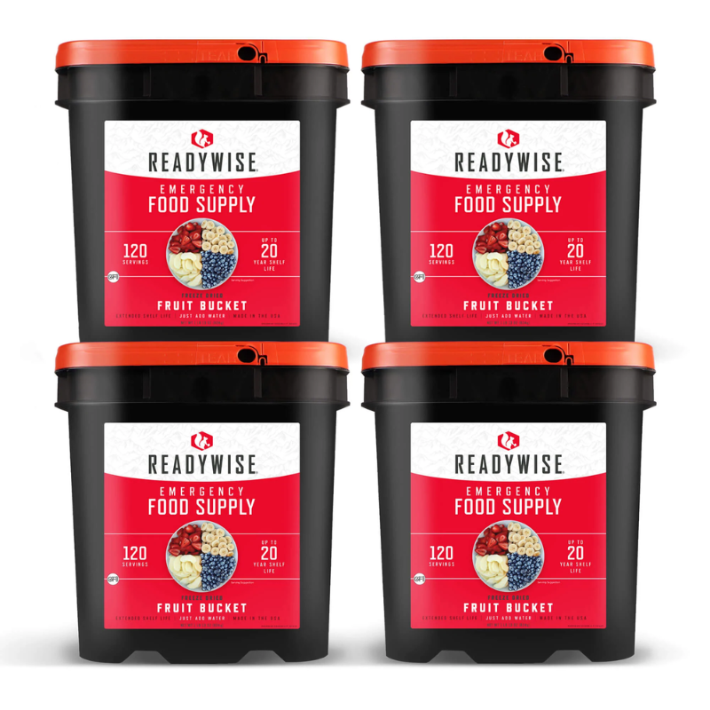 ReadyWise Freeze Dried Fruit Buckets - 480 Servings