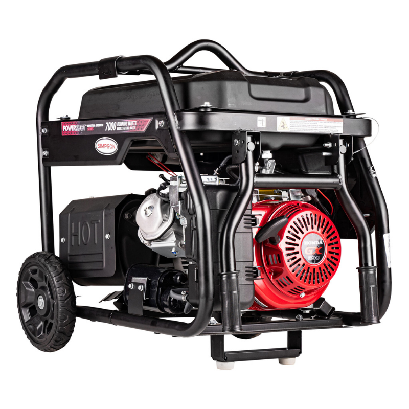 Simpson Industrial 7000-Watt Generator - SCGH8500E front and side view