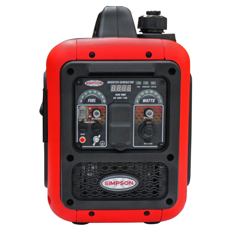 Simpson Portable 1800-Watt Inverter Generator - SIG2218 outlets, controls and gauges