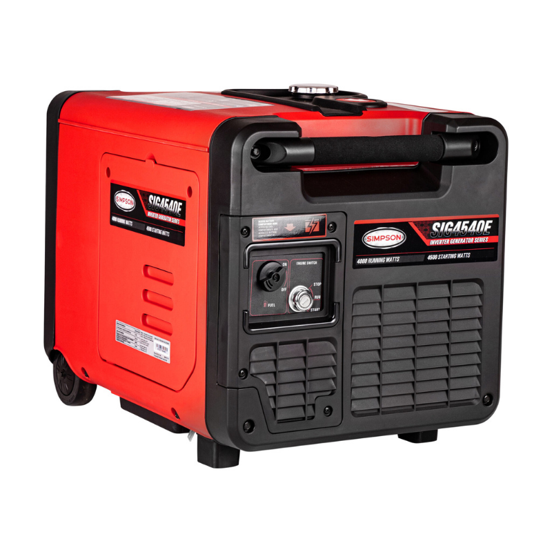 Simpson Portable 4000-Watt Inverter Generator - SIG4540E front and side view