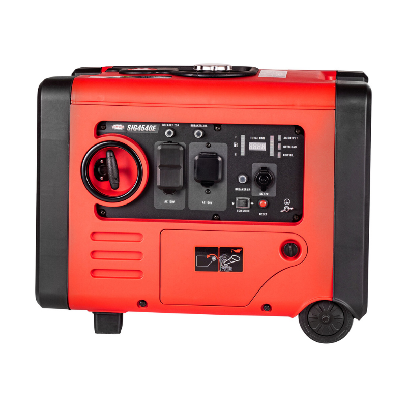 Simpson Portable 4000-Watt Inverter Generator - SIG4540E view of outlets and controls