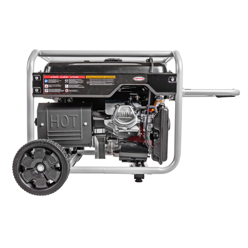 Simpson PowerShot Portable 5500-Watt Generator - SPG5568 view of the engine from the side