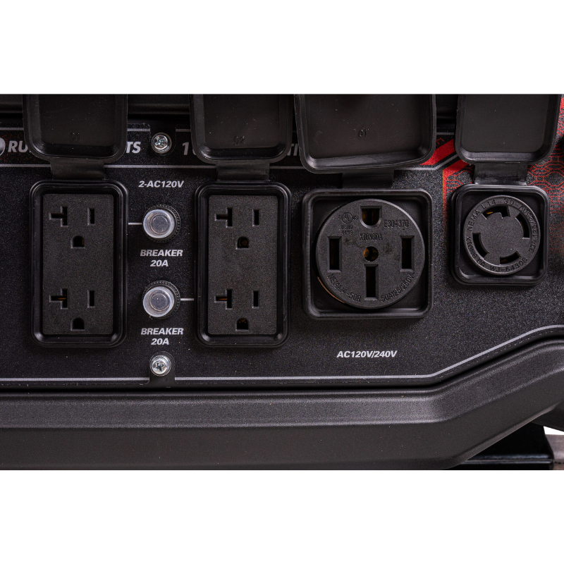 Simpson PowerShot Portable 8300-Watt Generator - SPG8310E close up view of the outlets and controls