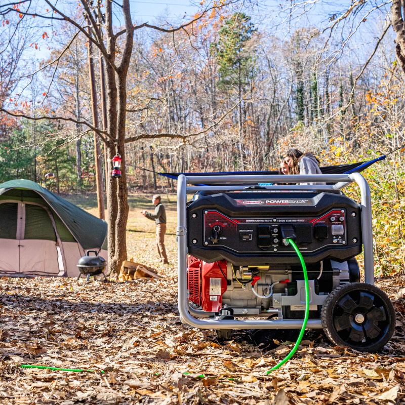 Simpson PowerShot Portable 8300-Watt Generator - SPG8310E being used outside